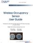 Wireless Occupancy Sensor User Guide