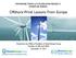 Offshore Wind: Lessons From Europe