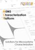 MEMS. Platform. Solutions for Microsystems. Characterization