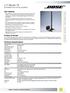 L1 Model 1S TECHNICAL DATA SHEET. portable line array system. Key Features. Product Overview. Technical Specifications