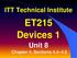 ITT Technical Institute. ET215 Devices 1. Unit 8 Chapter 4, Sections