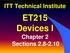 ITT Technical Institute. ET215 Devices I Chapter 2 Sections