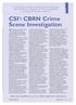 CSI 2 : CBRN Crime Scene Investigation Twenty years ago, the FBI created