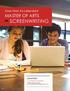 in SCREENWRITING MASTER OF ARTS One-Year Accelerated LOCATION LOS ANGELES, CALIFORNIA