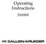 Operating Instructions 2000RB