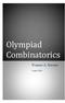 Olympiad Combinatorics. Pranav A. Sriram