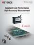 I-SERIES. Excellent Cost-Performance High-Accuracy Measurement. CMOS Analog Laser Sensor. Intelligent Sensor. IA Series