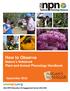 How to Observe Nature s Notebook Plant and Animal Phenology Handbook. September USA-NPN Education & Engagement Series
