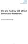 City and Hackney CCG Clinical Governance Framework. Approved by the CCG Board November 2014