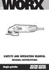 SAFETY AND OPERATING MANUAL. Angle grinder WX700 WX701 WX702 WX707