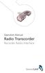 Operators Manual. Radio Transcorder. Recorder Radio Interface. SensorLink