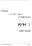 DIGITAL proportional ph CONTROLLER PPH-1 USERS GUIDE. PPH-1 Instruction manual PAGE 1