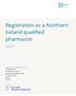 Registration as a Northern Ireland qualified pharmacist
