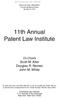 11th Annual Patent Law Institute