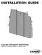 INSTALLATION GUIDE. C20-NH STRAIGHT PARTITION Nissan NV ( Perforated Window, No Access, Steel )
