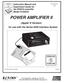 POWER AMPLIFIER II. for use with the Series 6500 Interface System POWER AMPLIFIER II