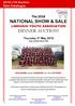 The 2018 NATIONAL SHOW & SALE LIMOUSIN YOUTH ASSOCIATION DINNER AUCTION! Thursday 3 rd May pm at the Huon Hill