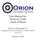 User Manual for: Orion for Clubs Orion at Home
