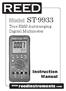 Model ST Instruction Manual. True RMS Autoranging Digital Multimeter. reedinstruments. www. com