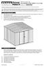 INSTRUCTIONS FOR: GALVANIZED STEEL SHED 3 x 3 x 2.1mtr. MODEL No: GSS3030