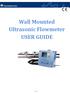 Wall Mounted Ultrasonic Flowmeter USER GUIDE