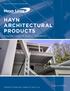 HAYN ARCHITECTURAL PRODUCTS