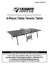 4-Piece Table Tennis Table