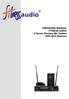 OPERATING MANUAL FITNESS AUDIO U Series Wireless Mic System SDR-5616 Receiver