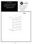 PO#: HZ107700TX. Colorblock 5-Drawer Anywhere. Storage Cabinet Grayscale. Assembly Instructions