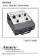Amrex. MS324A * Low Volt AC Stimulator. User's Guide. electrotherapy equipment a division of Amrex-Zetron, Inc.