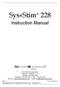 Sys * Stim 228. Instruction Manual
