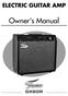 ELECTRIC GUITAR AMP. Owner s Manual GX60R