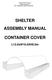 SHELTER ASSEMBLY MANUAL CONTAINER COVER