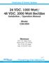 24 VDC, 1000 Watt/ 48 VDC, 2000 Watt Rectifier Installation / Operation Manual