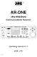 AR-ONE. Ultra Wide Band Communications Receiver. Operating manual v.2.1 AOR, LTD.