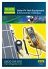 Solar PV Test Equipment & Accessories Catalogue