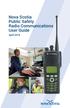 Nova Scotia Public Safety Radio Communications User Guide. April 2018