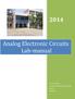 Analog Electronic Circuits Lab-manual