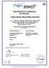 CERTIFICATE OF APPROVAL No. ME 5047 WENG MENG INDUSTRIES SDN BHD