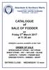 CATALOGUE of SALE OF FODDER