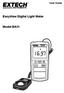 User Guide. EasyView Digital Light Meter. Model EA31