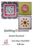 Quilting Classroom. Jennie Rayment. 21st May 23rd am