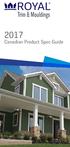 Canadian Product Spec Guide