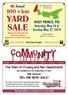 The Town of O Leary and Rec Department. are pleased to be a sponsor of the. 4th Annual 100+ KM YARD SALE!