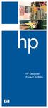 HP Designjet Product Portfolio