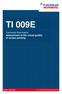 TI 009E. Technical Information Assessment of the visual quality of screen printing