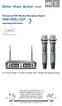 VM-92U G2. Better Music Builder.com UHF. Professional UHF Wireless Microphone System. Operating Instructions