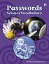 Passwords. ScienceVocabulary