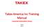 Takex America Inc Training Manual