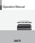 Operation Manual. Public Address Amplifier PAM-120A/340A/480A